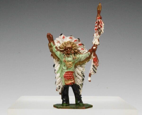 SOLD Lone Star Indian Chief with Lance - Image 3