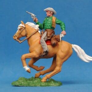 NEW! Swoppet Cowboy Firing Twin Guns Mounted + REPRO Box #2
