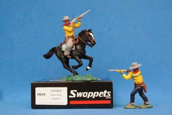 Swoppet Cowboy Firing Rifle Mounted & On Foot YELLOW Torso