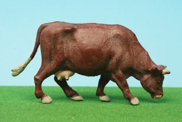 SOLD Britains Brown PVC Cow Feeding - RARE!