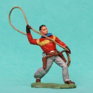 SOLD Herald Swoppet Cowboy Throwing Lasso RED Torso VNM!