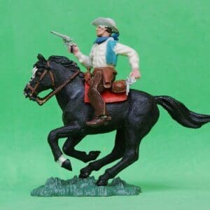 Swoppet Cowboy Firing Twin Guns Mounted - Early Issue 1958