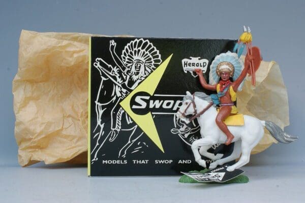 Herald Swoppet Mounted Indian Chief with Dagger