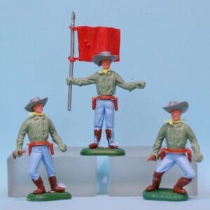 SOLD Charbens Swoppet-type Confederates with Standard Bearer