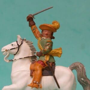 SOLD ECW Mounted Cavalier Officer - White SMOOTH Horse