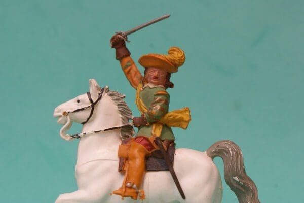 SOLD ECW Mounted Cavalier Officer - White SMOOTH Horse