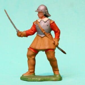 SOLD ECW Roundhead Trooper - DULL Silver Plastic