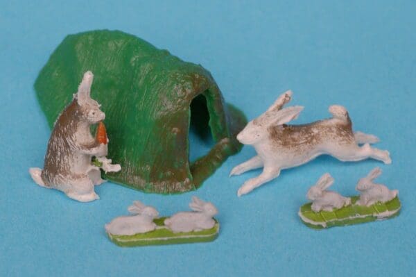 SOLD B&S Rabbits, Baby Rabbits and Warren Set