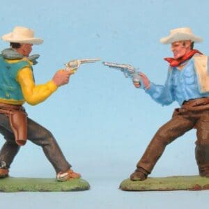 SOLD Herald Swoppet Two-Gun Cowboys - 1960's Pair