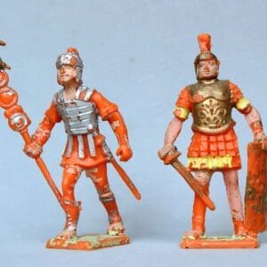 Cherilea 60mm Romans - Unusual ORANGE Plastic