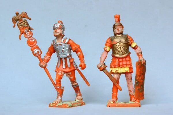 Cherilea 60mm Romans - Unusual ORANGE Plastic