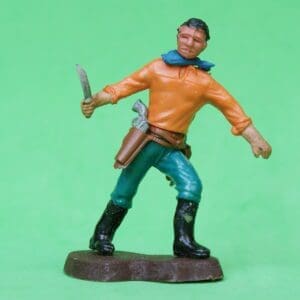 SOLD Swoppet 2nd Series Cowboy Knife-fighter - ORANGE Torso!