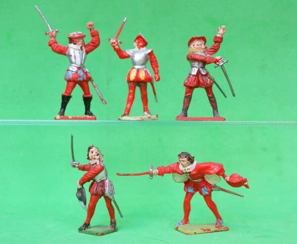 NEW! Cherilea 60mm Elizabethans - RED Plastic