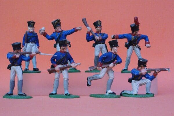 SOLD Timpo Battle of Waterloo Prussian Infantry - Set of 8