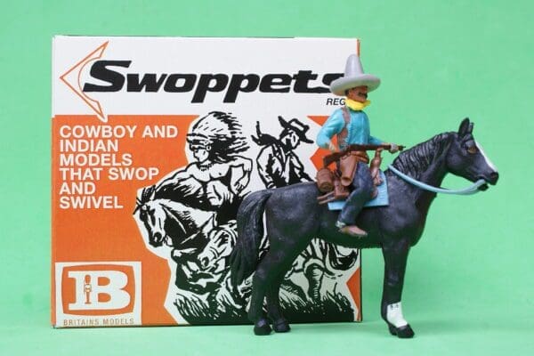 SOLD Swoppet 2nd Series Mounted Resting Cowboy