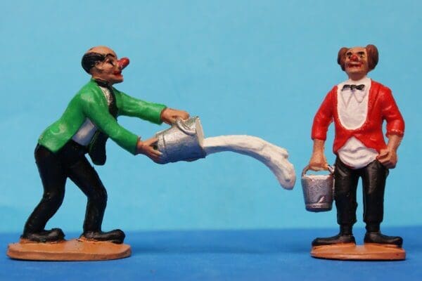 SOLD Charbens Circus Clowns Throwing Water