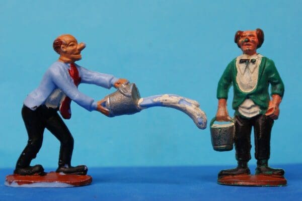 SOLD Charbens Circus Clowns with Buckets - SEA GREEN Variant