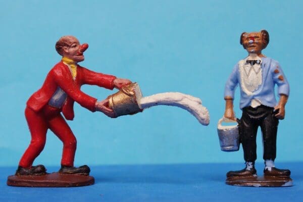 SOLD Charbens Circus Clowns Throwing Water - Great Condition