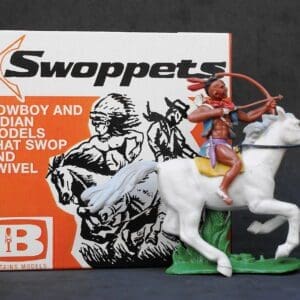 SOLD Swoppet 2nd Issue Indian Brave with Bow & Arrow Mounted