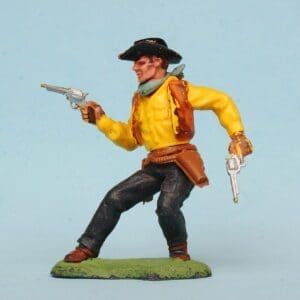 SOLD Herald Swoppet Two-Gun Cowboy - YELLOW Torso