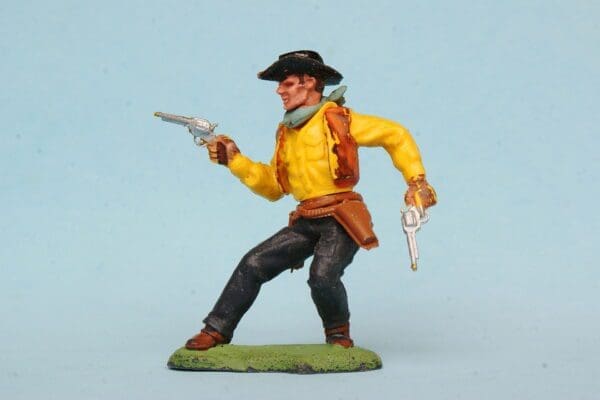 SOLD Herald Swoppet Two-Gun Cowboy - YELLOW Torso