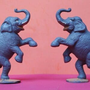 SOLD Charbens Circus Performing Elephants (Dark Grey Plastic)