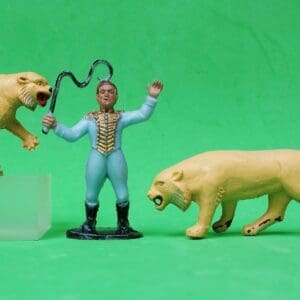 SOLD Charbens Circus Lion Tamer & Pair of Performing Lions