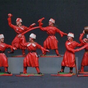 SOLD Timpo Solid Plastic Cossacks on Foot