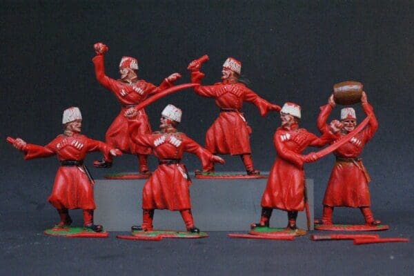 SOLD Timpo Solid Plastic Cossacks on Foot
