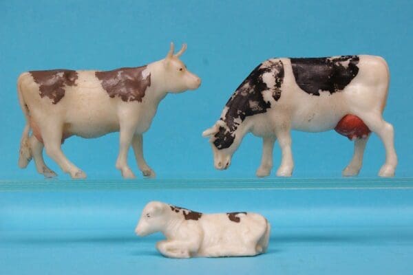 SOLD! Hilco Plastic Farmyard Models - Cows & Lying Calf