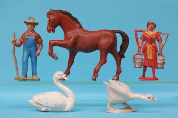 SOLD Hilco Farmyard Models - BLUE Plastic Farmhand!