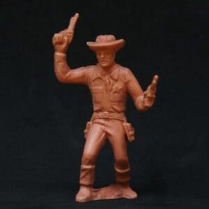 SOLD Marx Cowboy Sheriff Firing Twin Pistols - 55mm scale