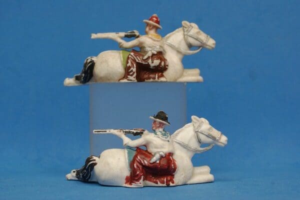 Hilco Plastic Cowboys Firing from behind Lying Horse #2 - Image 3