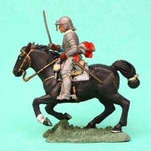 SOLD ECW Roundhead Officer, Mounted - Black Textured Horse