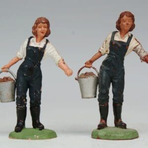 SOLD Herald Farm Landgirl BROWN Plastic Test Shot