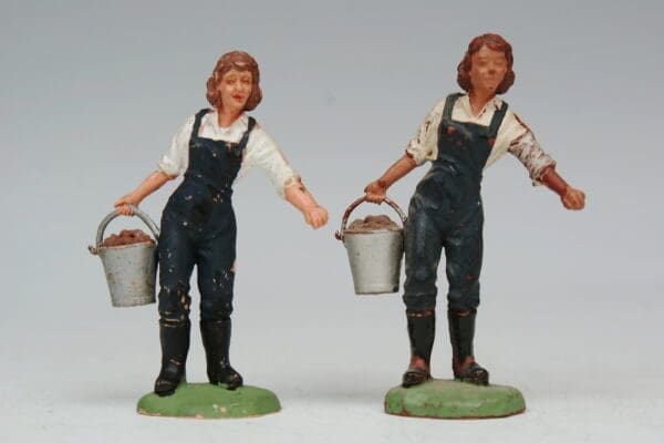 SOLD Herald Farm Landgirl BROWN Plastic Test Shot