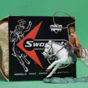 SOLD Swoppet Mounted Cowboy Throwing Lasso - ORIGINAL Box