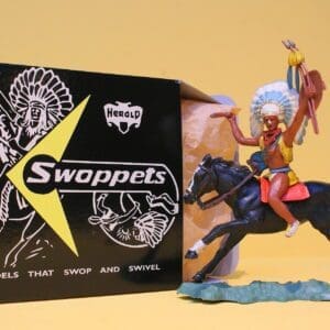 SOLD Herald Swoppet Indian Chief with Dagger, Mounted