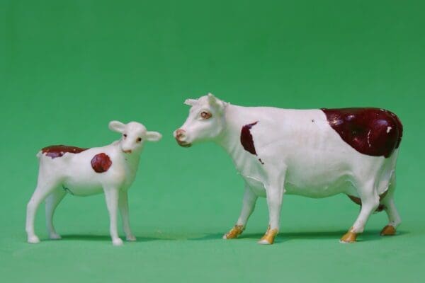 SOLD B&S Farm Series Cow and Calf - Dark Brown Markings