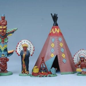 SOLD Herald Zang Indian Encampment Set - Superb!
