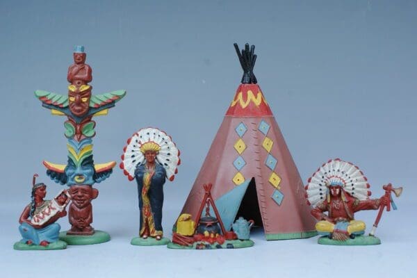 SOLD Herald Zang Indian Encampment Set - Superb!