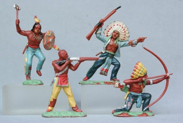 SOLD Herald Zang Red Indians - Set of 4 Figures