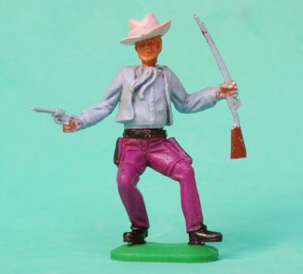 SOLD Timpo 1st Series Swoppet Cowboy - Big LILAC Hat