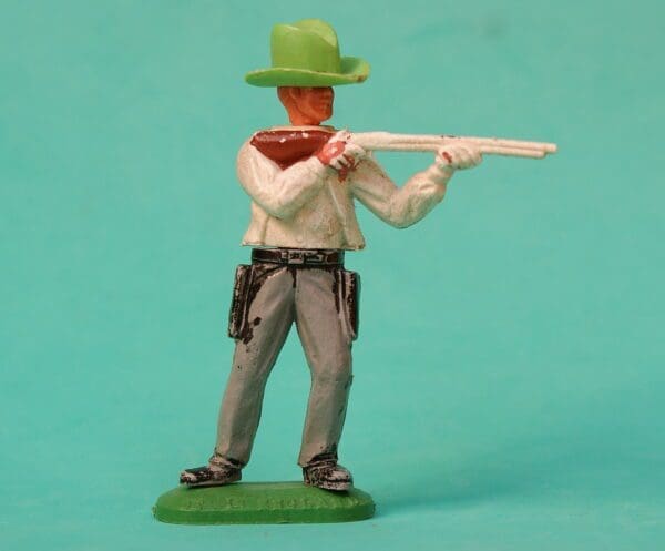 SOLD Timpo 1st Series Swoppet Cowboy - Big LIME Hat