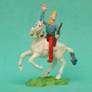 SOLD Crescent 54mm Mounted Cowboy Wounded by Arrow
