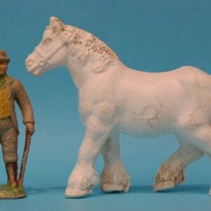SOLD Taylor & Sons WHITE Shire Horse & Farmer