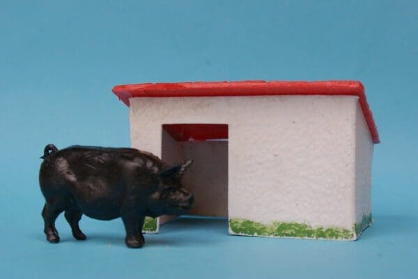 Taylor & Sons Rare BLACK Pig & Sty set