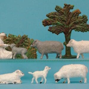 Taylor & Sons Farm Maid & Lamb, Sheep, Tree, etc