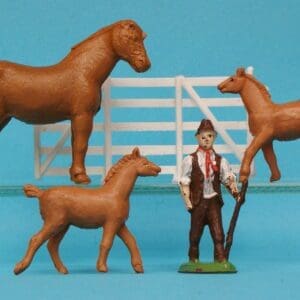 SOLD Taylor & Sons, Drover, Farm Horse & Colts - TAN Plastic