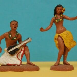 SOLD Herald Pair of Hawaiian Dancers - Reduced Paint